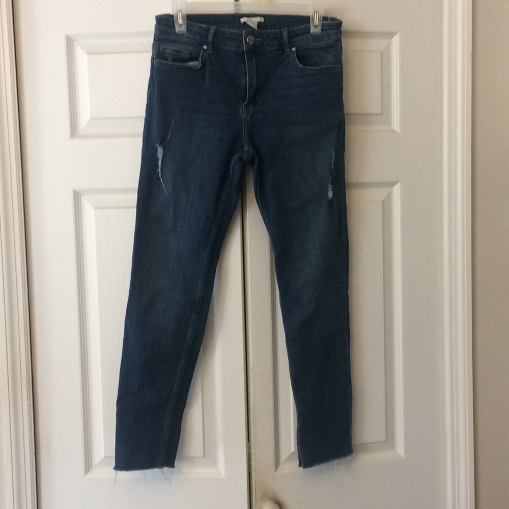 Blue jeans straight leg